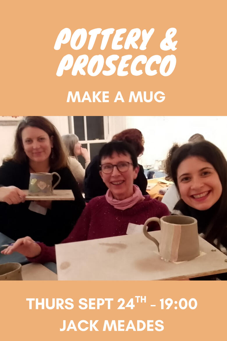 pottery and prosecco mug
