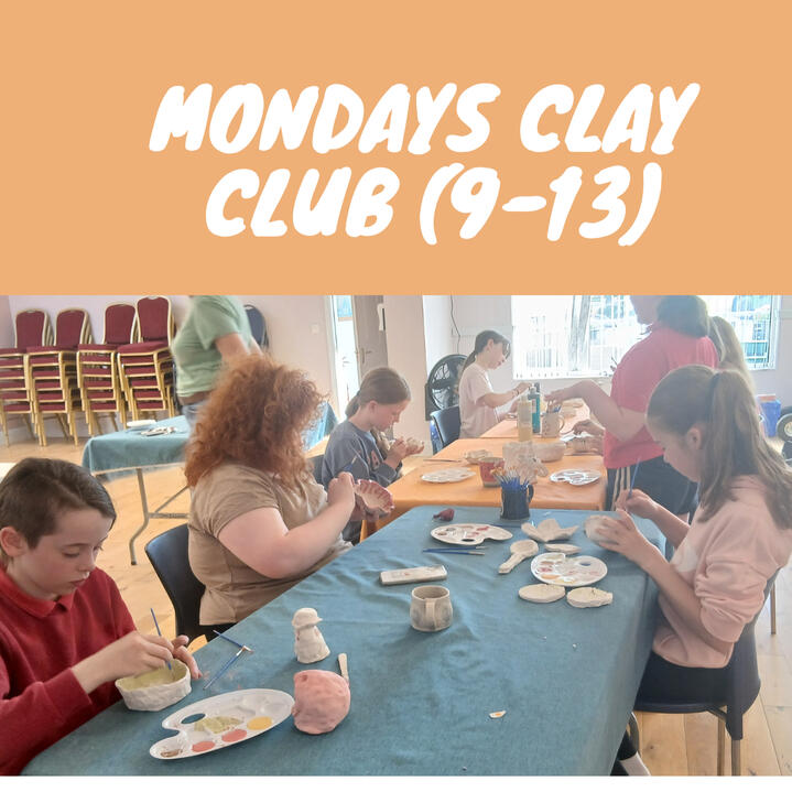 Kids Pottery Classes Children painting pottery during class
